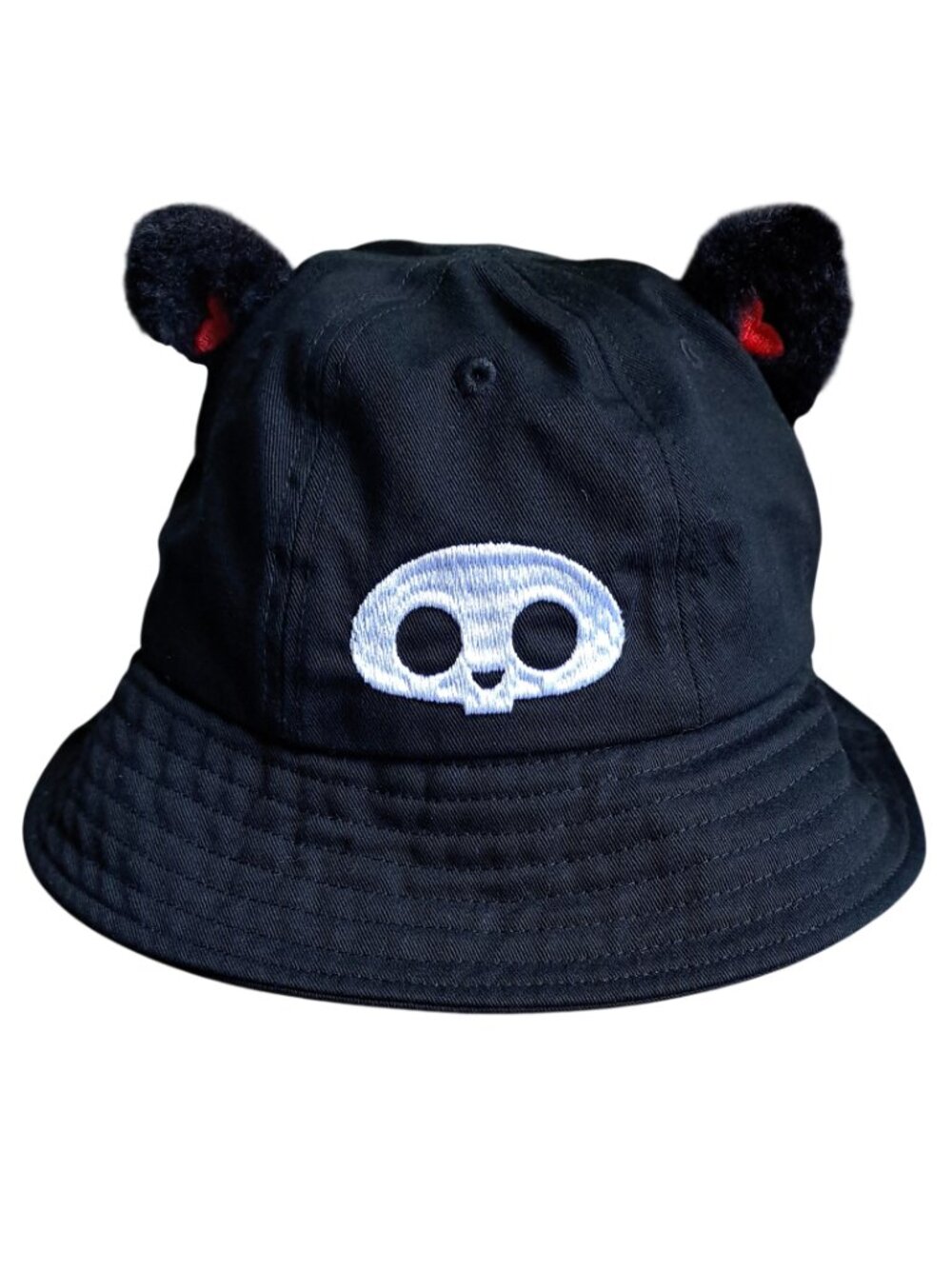 Skelanimals: Kit Skull USED Bucket Hat (Black, Ears, Cat, 2022)